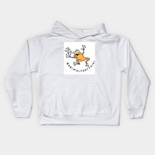 Animal Party Kiki - yellow and orange Kids Hoodie